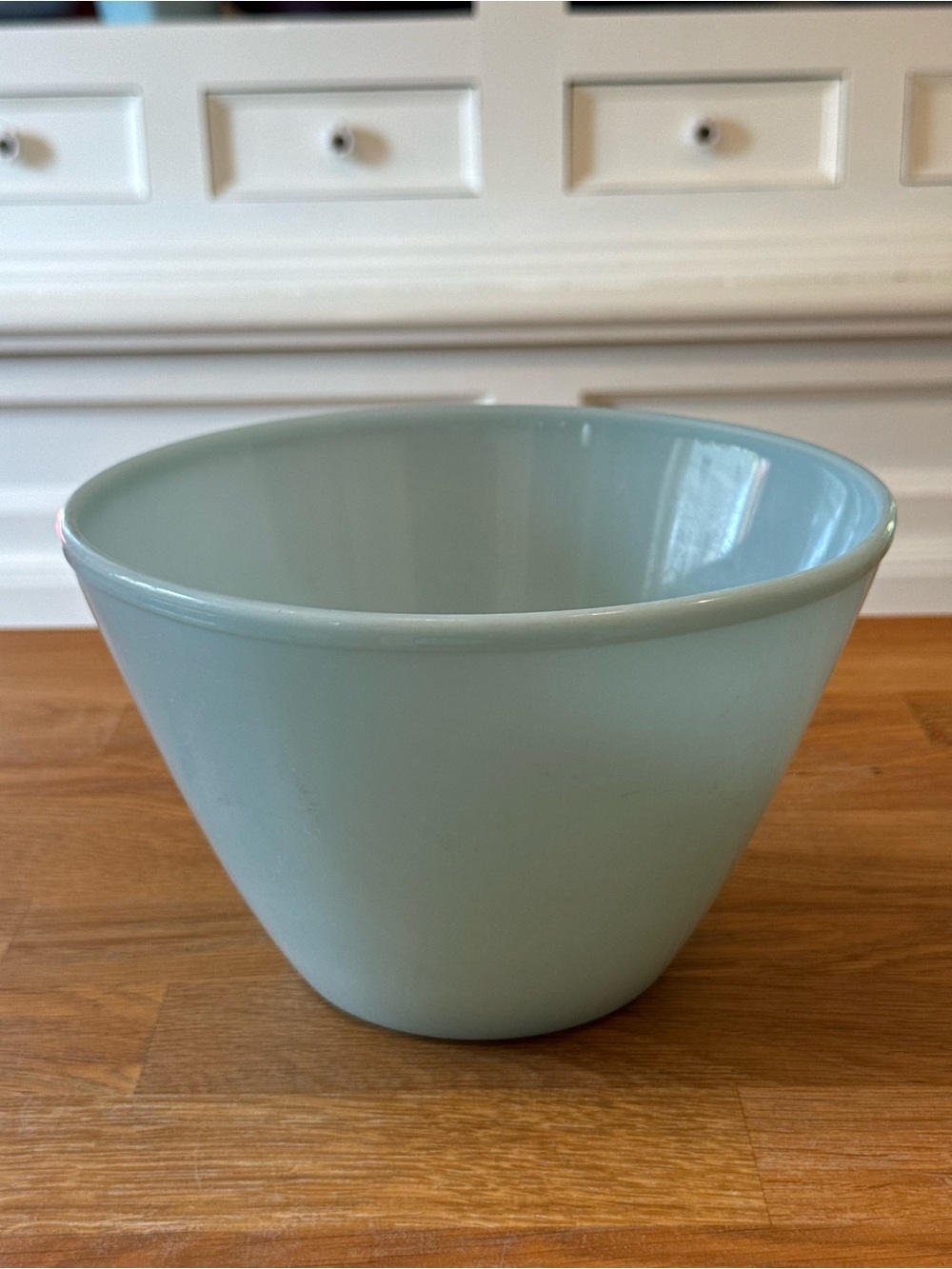 🩵 Vintage Fire King Delphite Blue Splash-Proof Mixing Bowl | 8.5”